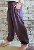 Basso Shirring Balloon Pant Deep Damson